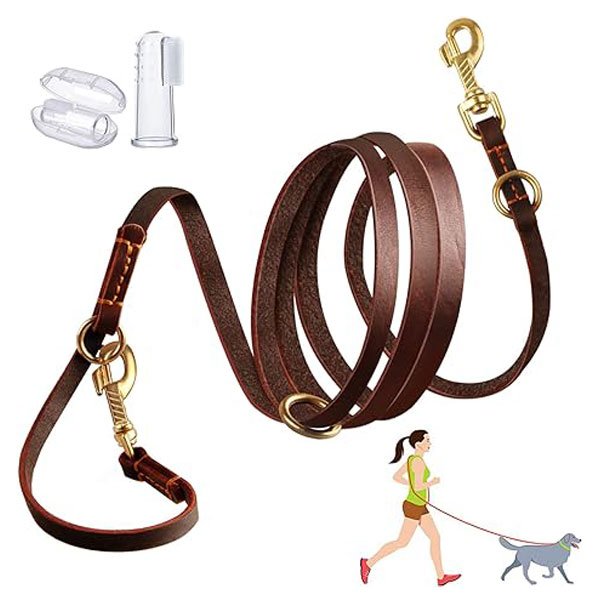 Multifunction Soft Leather Leash