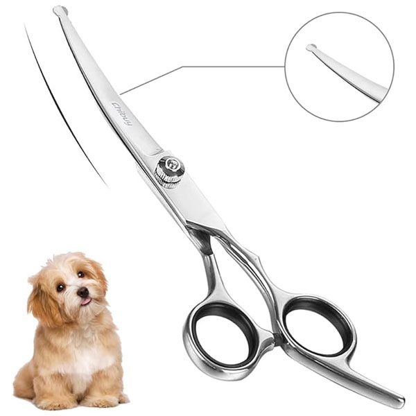 Chibuy Curved grooming scissors with Round Tips